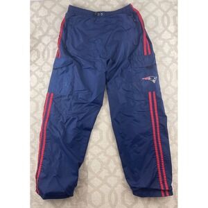 Vintage Pro Stuff New England Patriots Mens L Navy Blue Lined Cargo‎ Track Pants